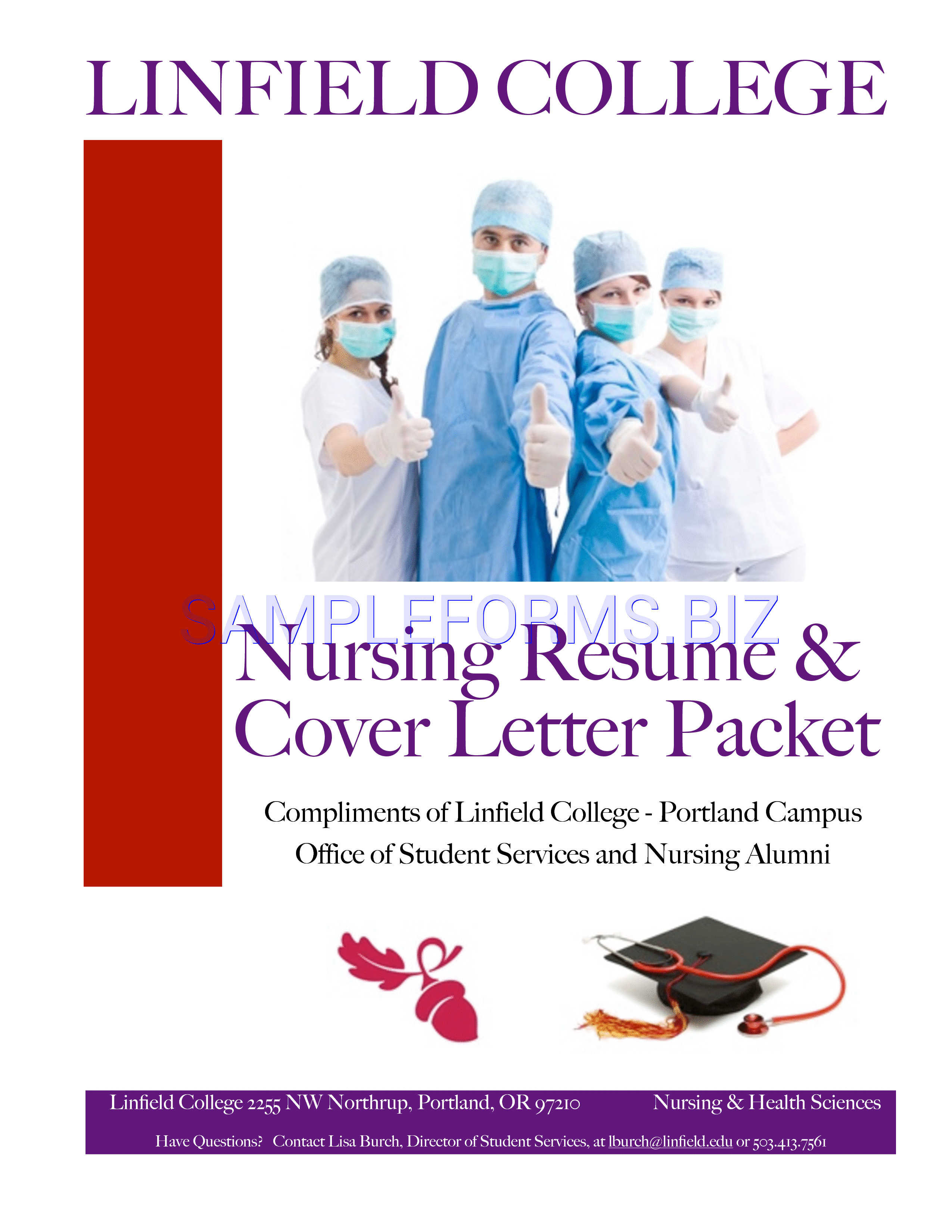 Preview free downloadable Nursing Resume & Cover Letter Packet in PDF (page 1)